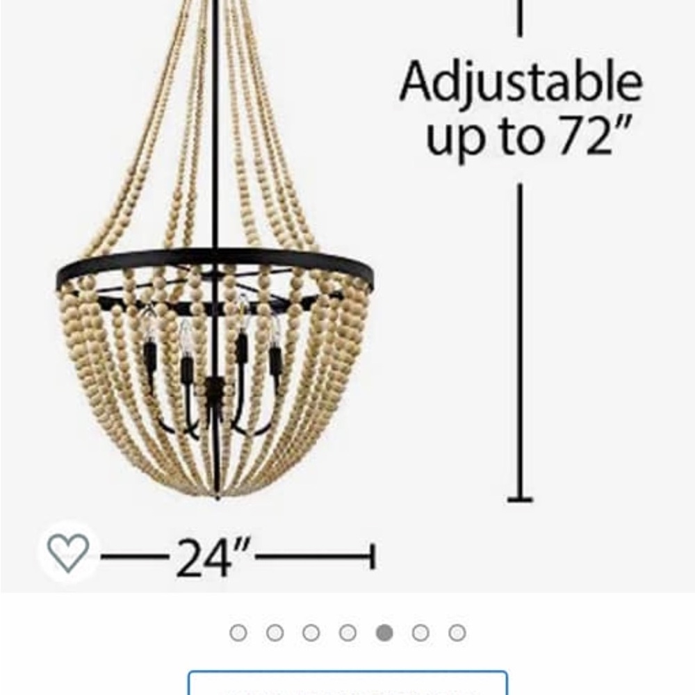 Elegant Beaded Chandelier in Cream and Black- brand new in box!